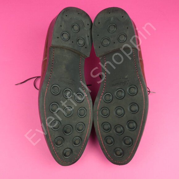Paul Stuart Shoes Mens 9 Brown Cap Toe Oxford Sestiere Dainite Soles Italy - Picture 6 of 11